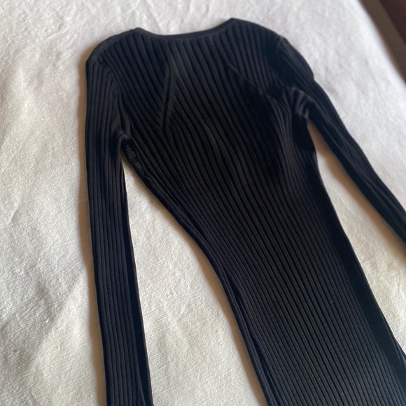 Minimalist Goth Helmut Lang Black Bodycon Dress Urban Witch Sz Small Halloween - Picture 6 of 10